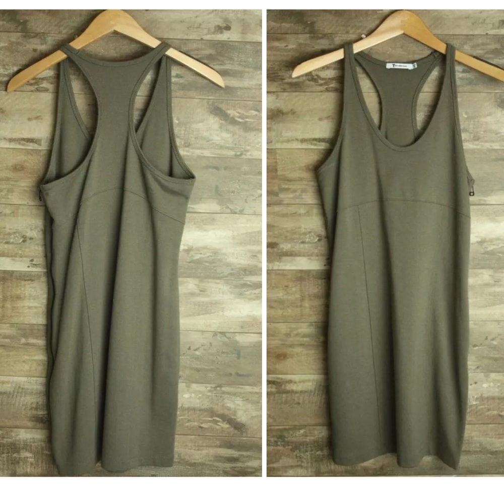 T By Alexander Wang Racerback Dress Side Zipper